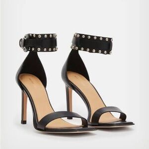All Saints Alma Black Studded Heels 10 (41)